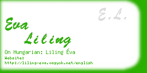 eva liling business card
